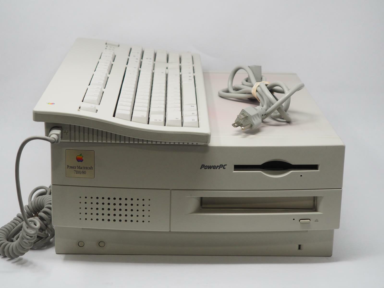 VINTAGE APPLE POWER MACINTOSH 7100/80 COMPUTER NON PC W/EXTENDED KEYBOARD II
