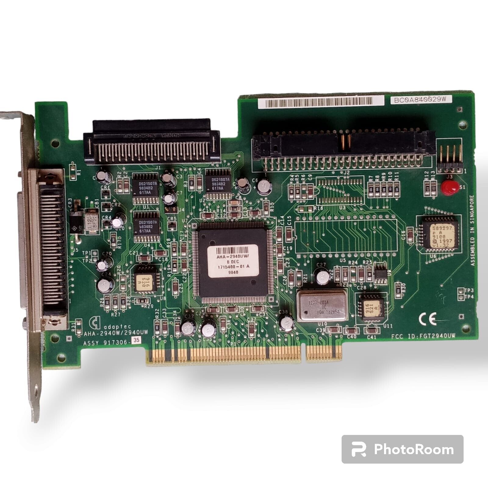 VINTAGE ADAPTEC AHA-2940W 2940UW ULTRA WIDE SCSI PCI CONTROLLER CARD RM1