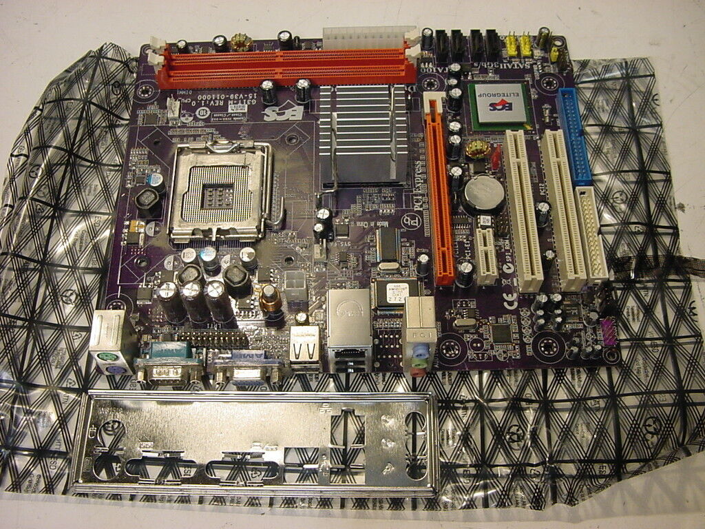 ECS G31T-M MOTHERBOARD WITH I/O SHIELD 