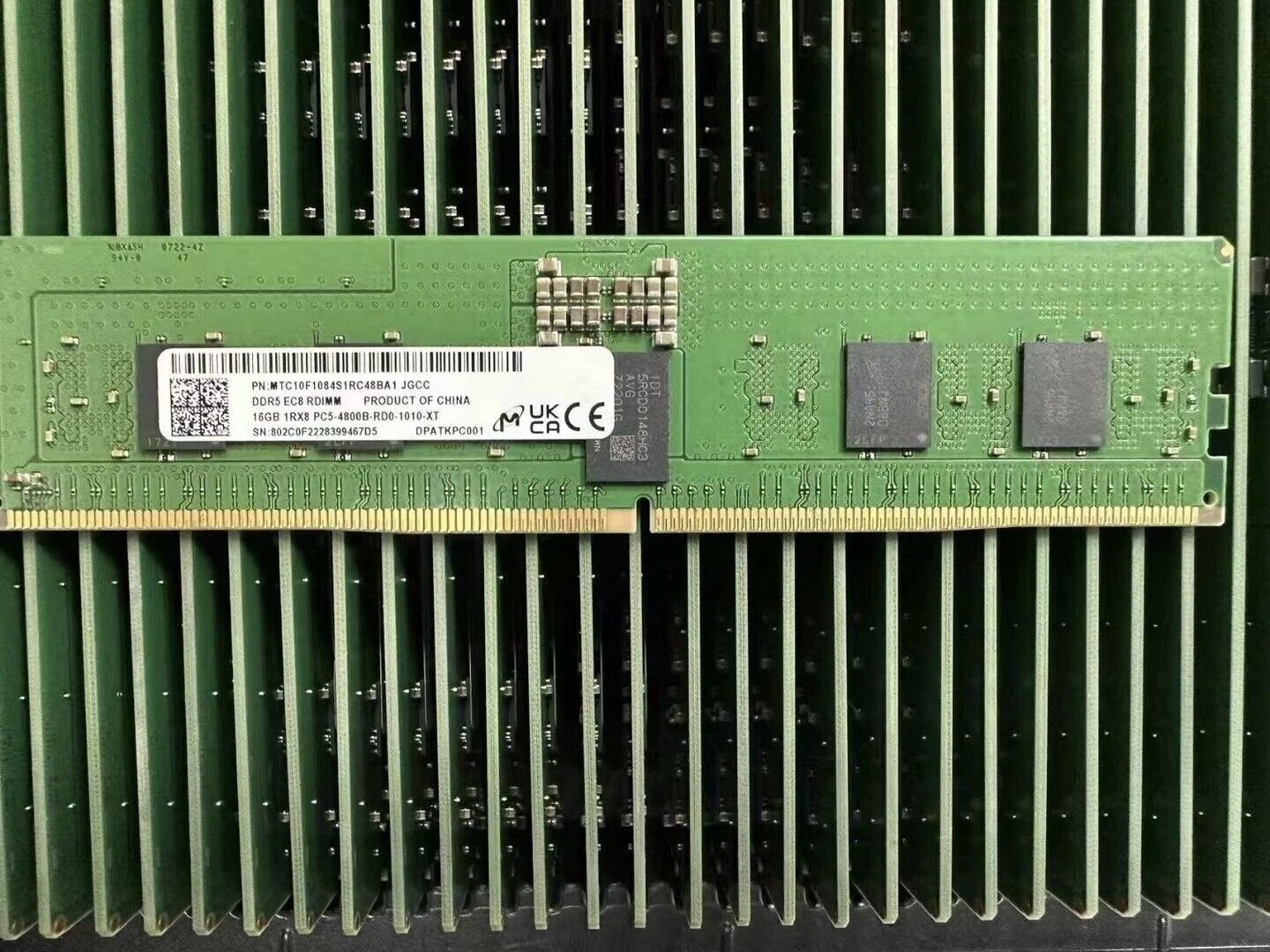 Micron 16GB RAM ECC RDIMM 1Rx8 DDR5 PC5-4800B ECC REG Sever Memory