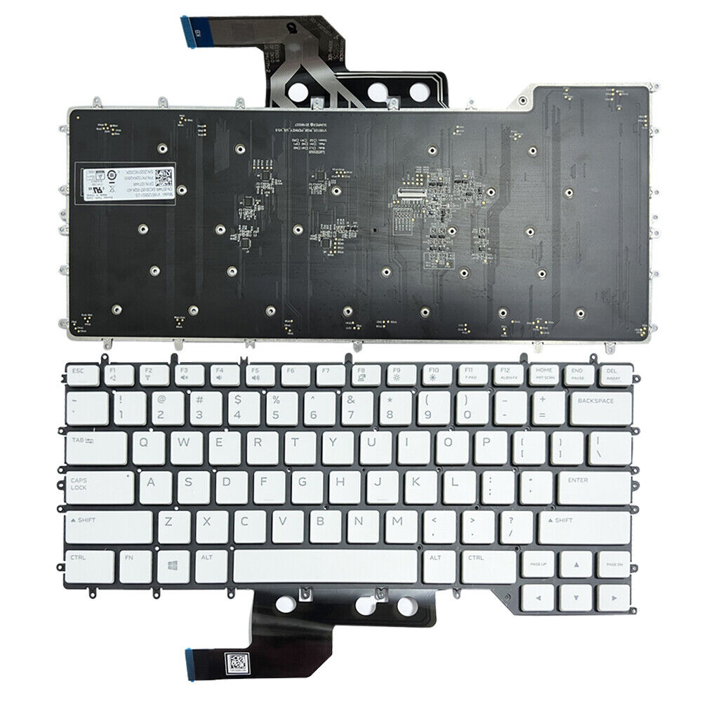 For Dell Alienware White Backlit 2020 US Keyboard Per Key M15 R2 R3 R4 0Y00RH fu