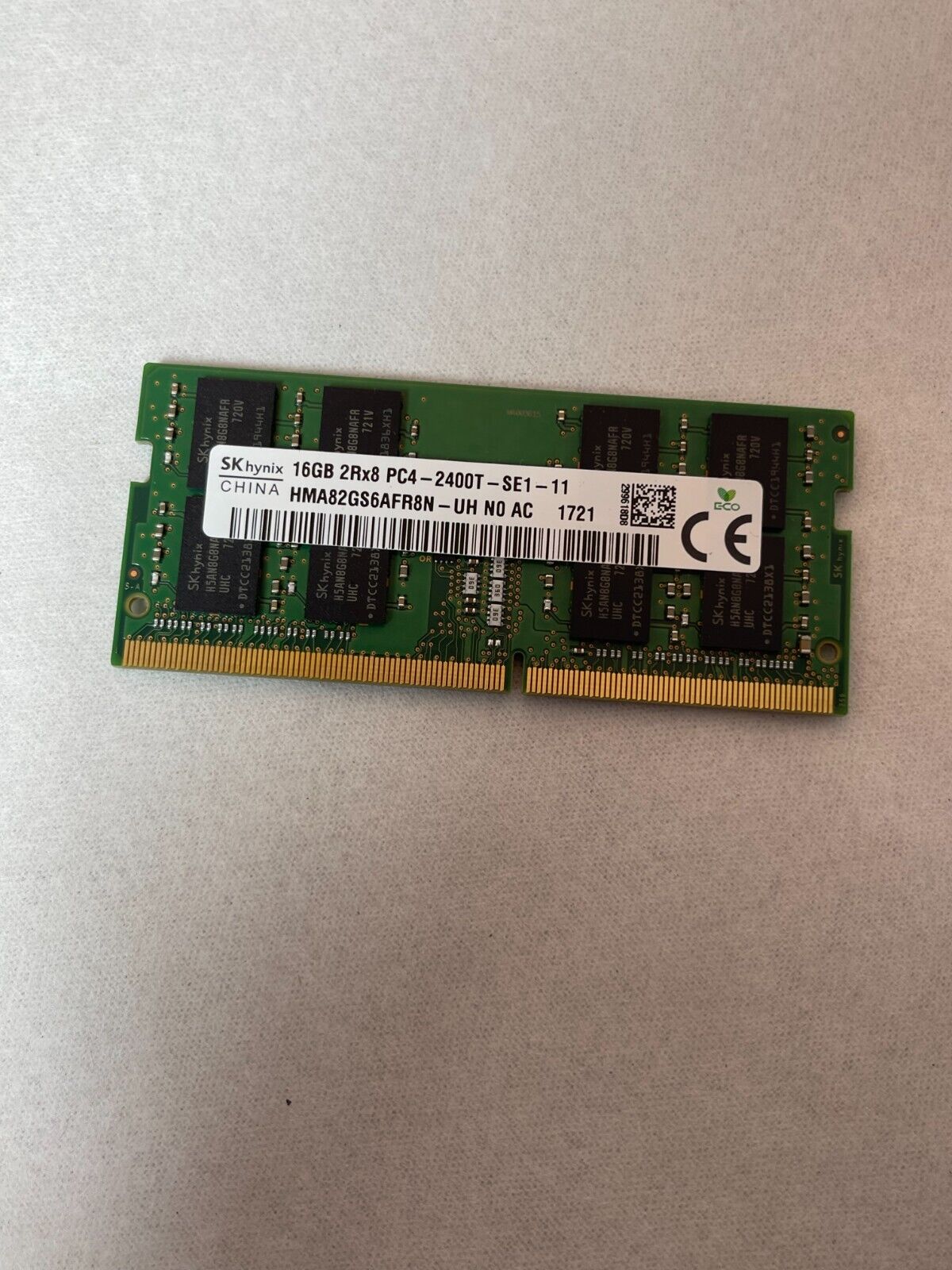 Hynix 16GB 2Rx8 PC4-2400T SODIMM Laptop RAM Memory HMA82GS6AFR8N-UH N0 AC