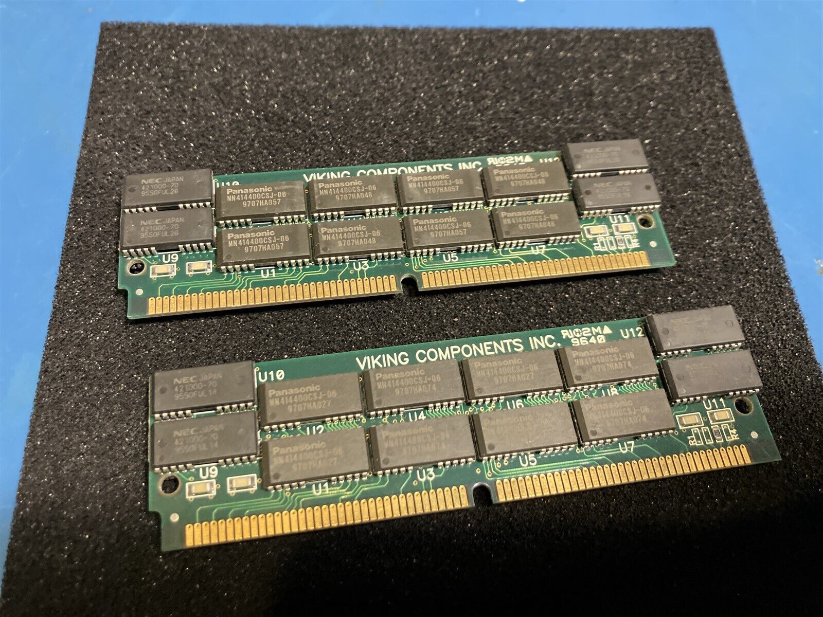 2x Viking GOLD 8MB 2Mx36 Parity RAM 72-Pin FPM SIMM 16MB RAM Memory Fast Page