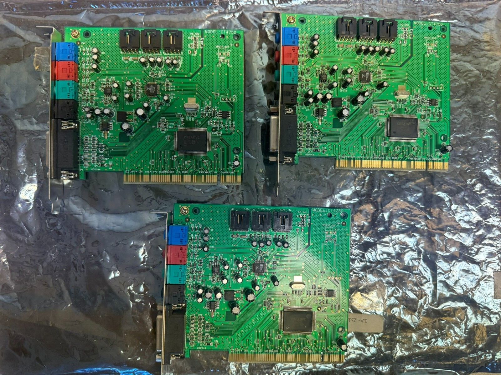 Lot of (3) SOUND BLASTER PCI SOUND CARD MODEL CT4750