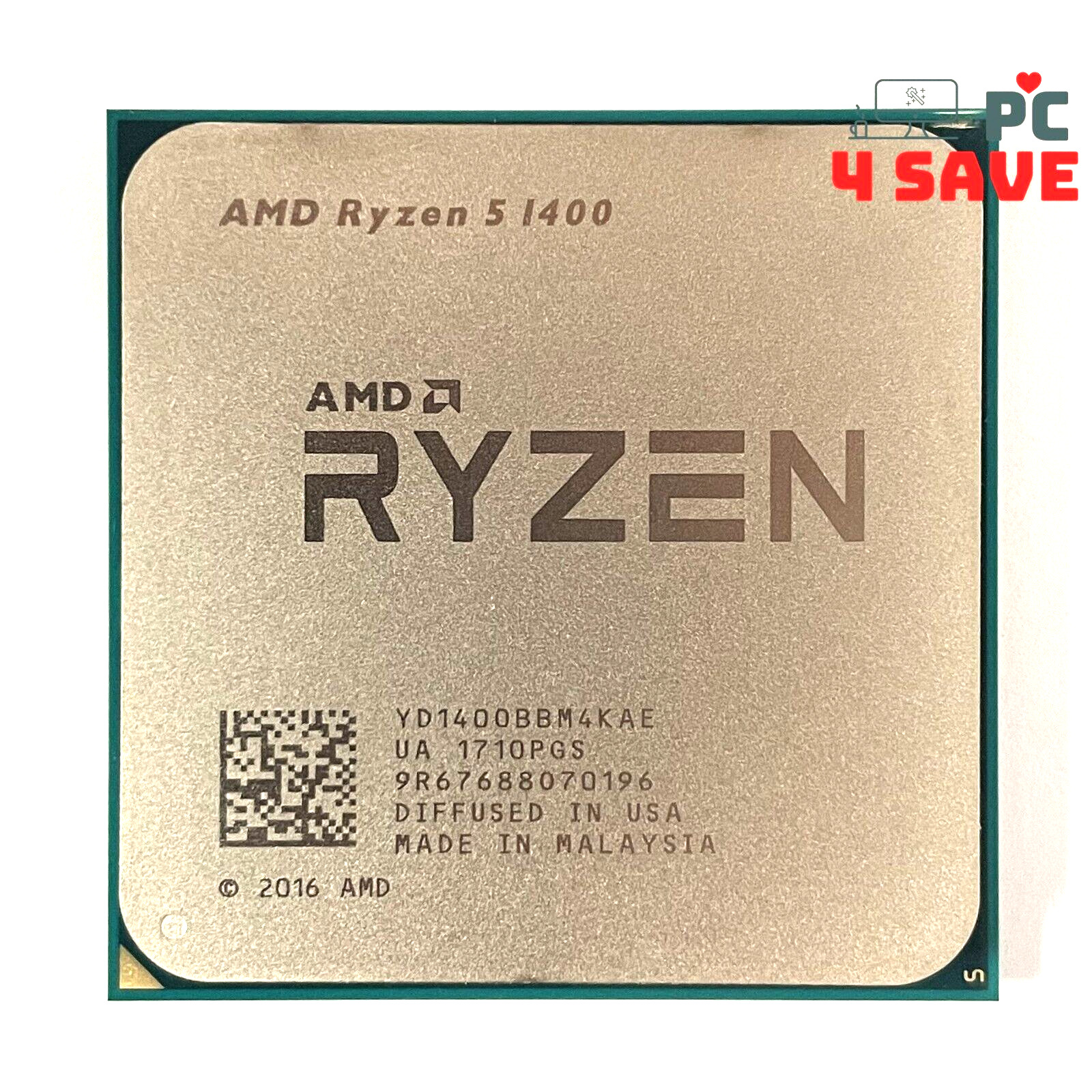 New AMD Ryzen 5 1400 3.20GHz 4-Core Socket AM4 Processor CPU YD1400BBM4KAE 65W