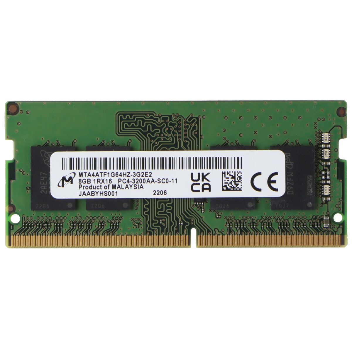 Micron (8GB) DDR4 1Rx16 (PC4-3200AA) Laptop RAM Memory MTA4ATF1G64HZ-3G2E2