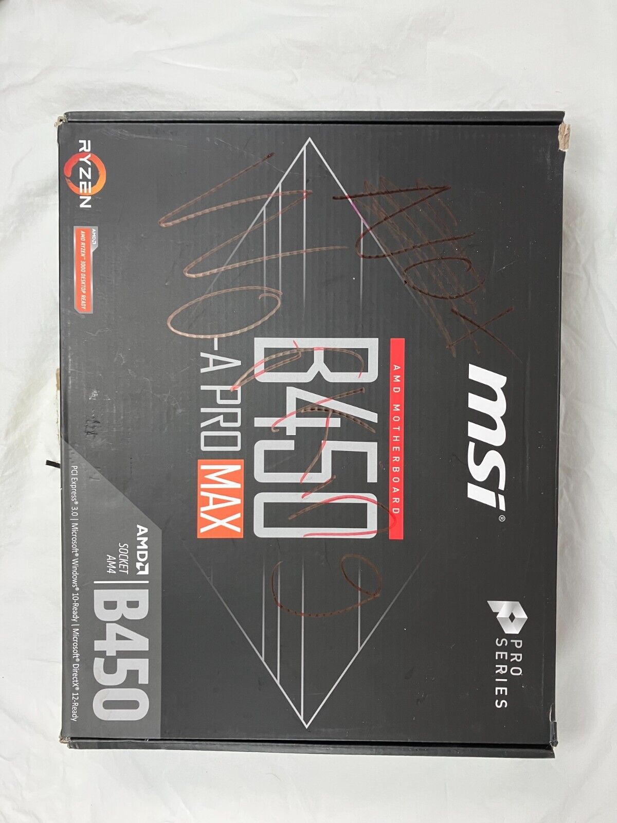 MSI B450-A PRO MAX AMD Socket AM4 DDR4 Desktop Motherboard W/ SATA Cable