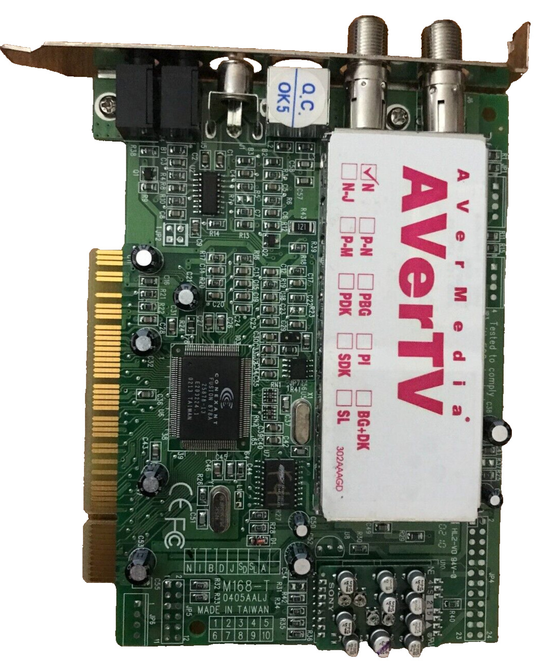 Vintage AverTV PCI-N M1168-T 0405AALJ TV Card