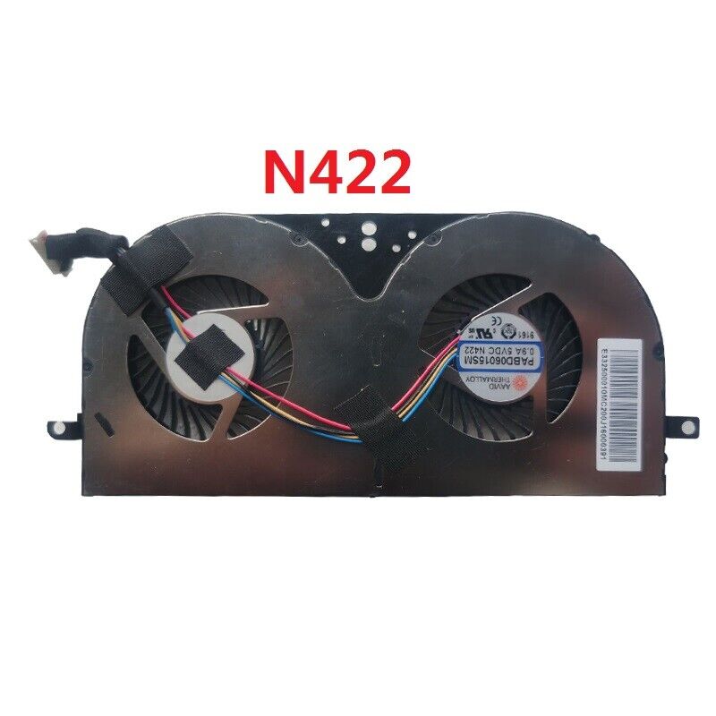 Laptop Cooler CPU GPU Fan For MSI GT76 MS-17H1 PABD18525BM 1.0A 12VDC -N423 N422