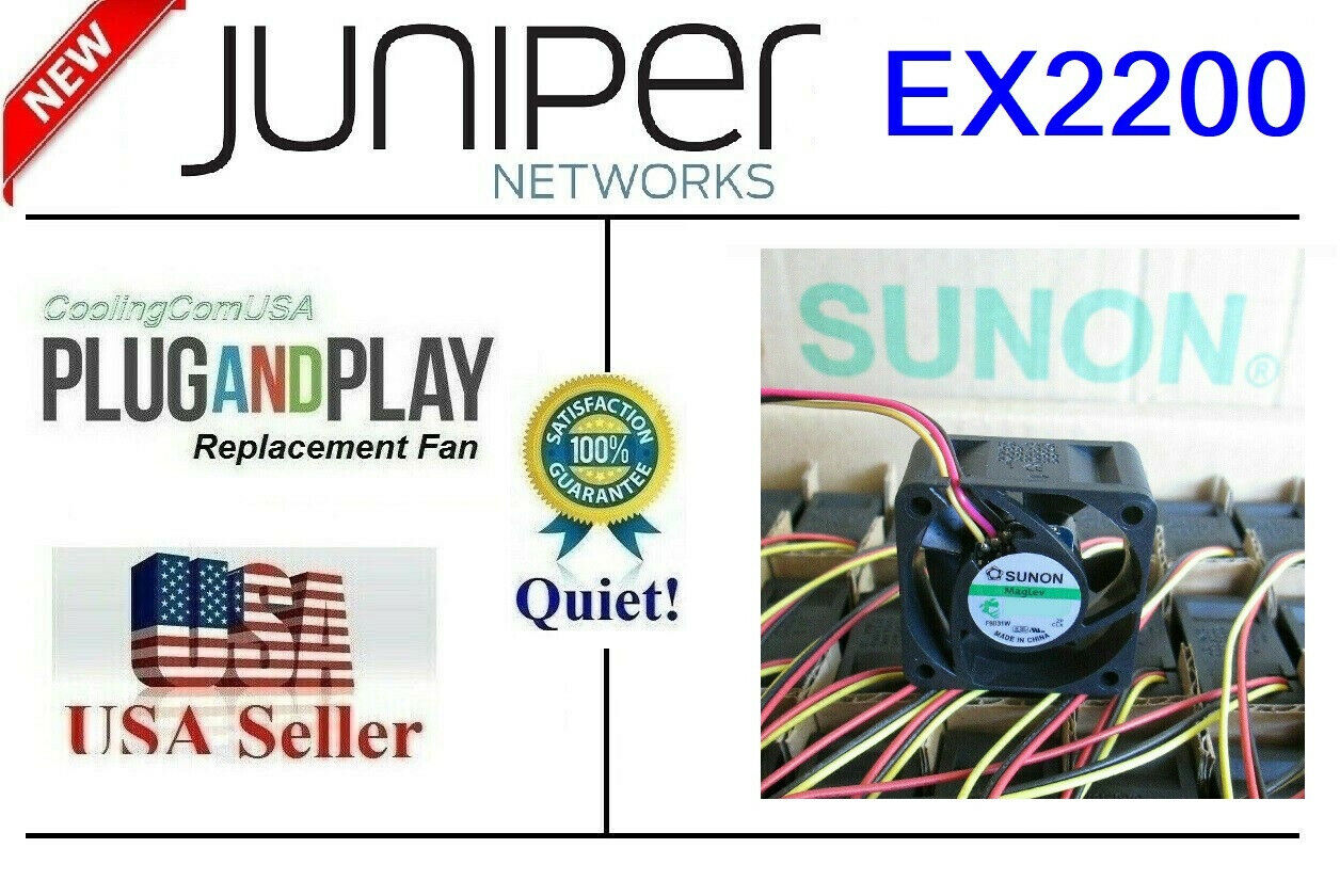 1x Quiet Version Replacement Fan for Juniper Networks EX2200 and EX2200-C Series