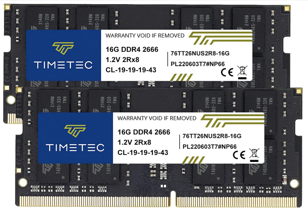 Timetec  32GB Kit (2x16GB) Memory Upgrade DDR4 2666MHz PC4-21300