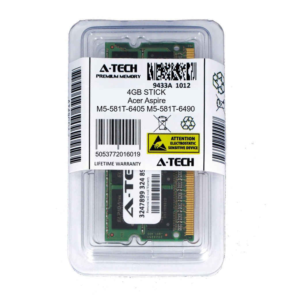 4GB SODIMM Acer Aspire M5-581T-6405 M5-581T-6490 M5-581T-6594 Ram Memory