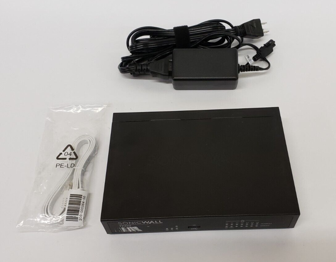 SonicWall Firewall TZ400 APL28-0B4 W/Power Supply - Tested