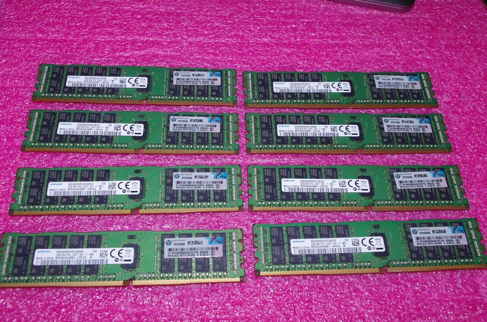 256GB Kit HP Smart RAM DDR4-2400T ECC RDIMM Memory  DL360 DL380 DL580 GEN9 G10