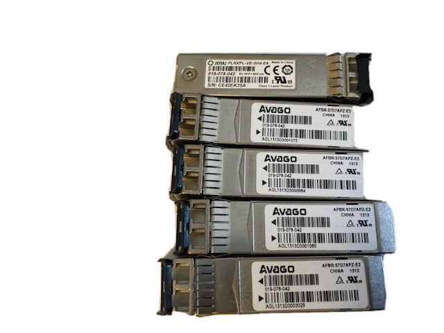 8x Avago 8GB SW 850nm SFP+ FC Transceivers 019-078-042 / AFBR-57D7APZ-E2