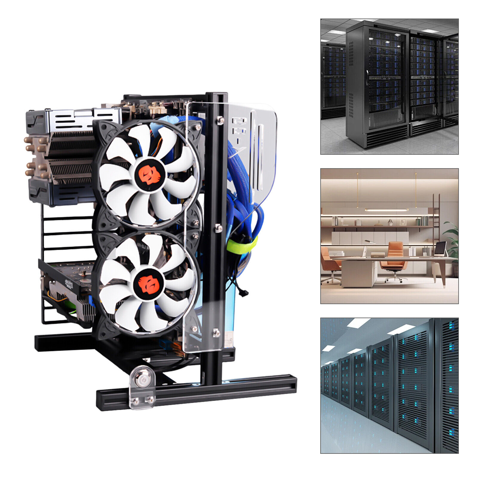Open Air Case Water Cooling Fan PC Frame Test Bench Chassic Motherboard Frame US