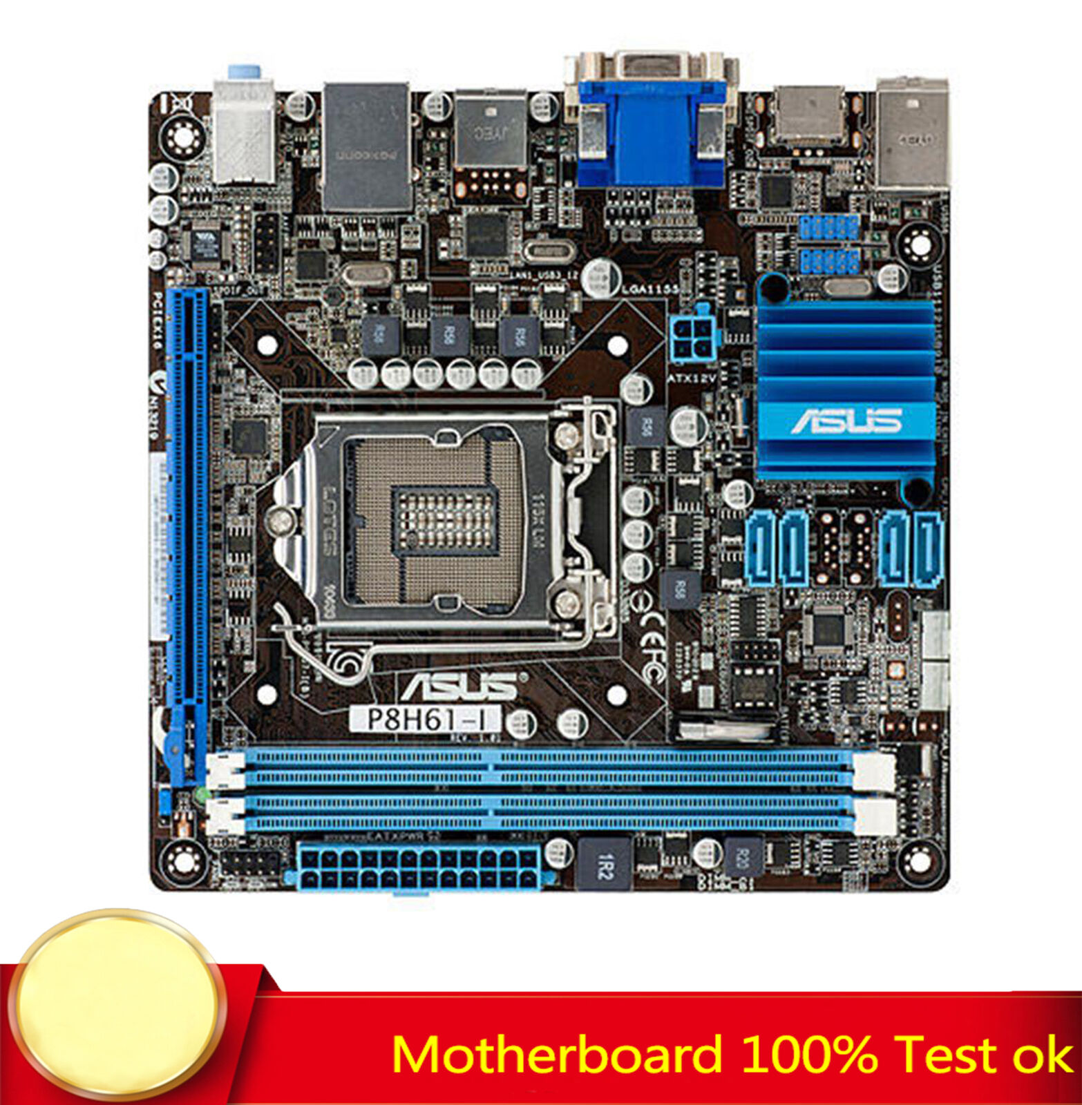 FOR ASUS P8H61-I Motherboard Supports 16G LGA1155 H61 DDR3 100% Test Work