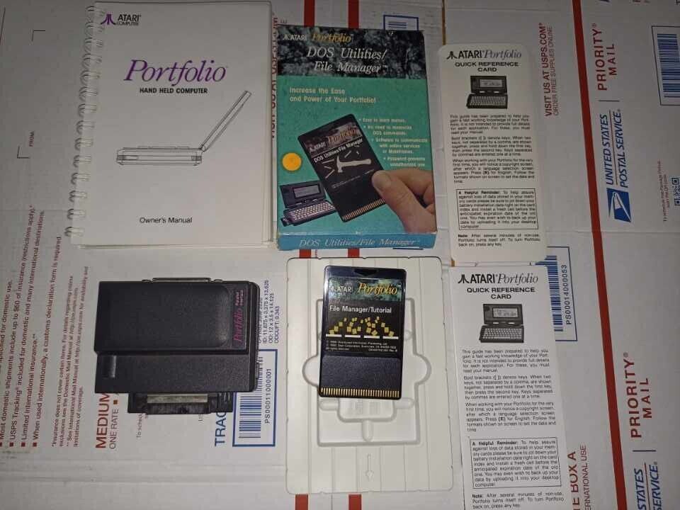 Atari Portfolio Parallel Printer Interface Dos Utilities File Manager Lot