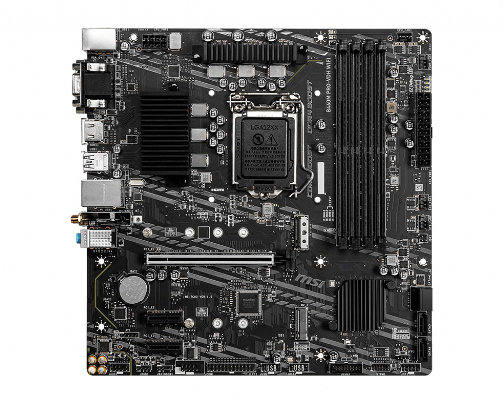 MSI B460M PRO-VDH WIFI Motherboard Intel B460 LGA 1200 DDR4 M.2 Core mATX VGA