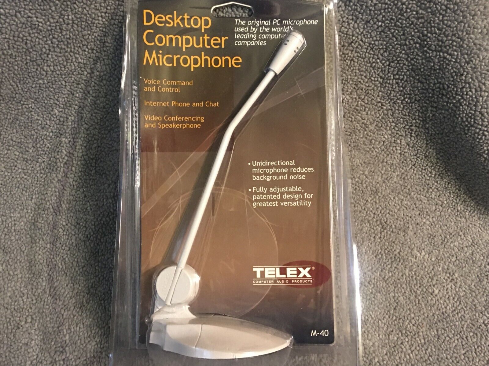 Telex Desktop Computer Microphone●Unidirectional●No. M-40●Vintage 1999●New