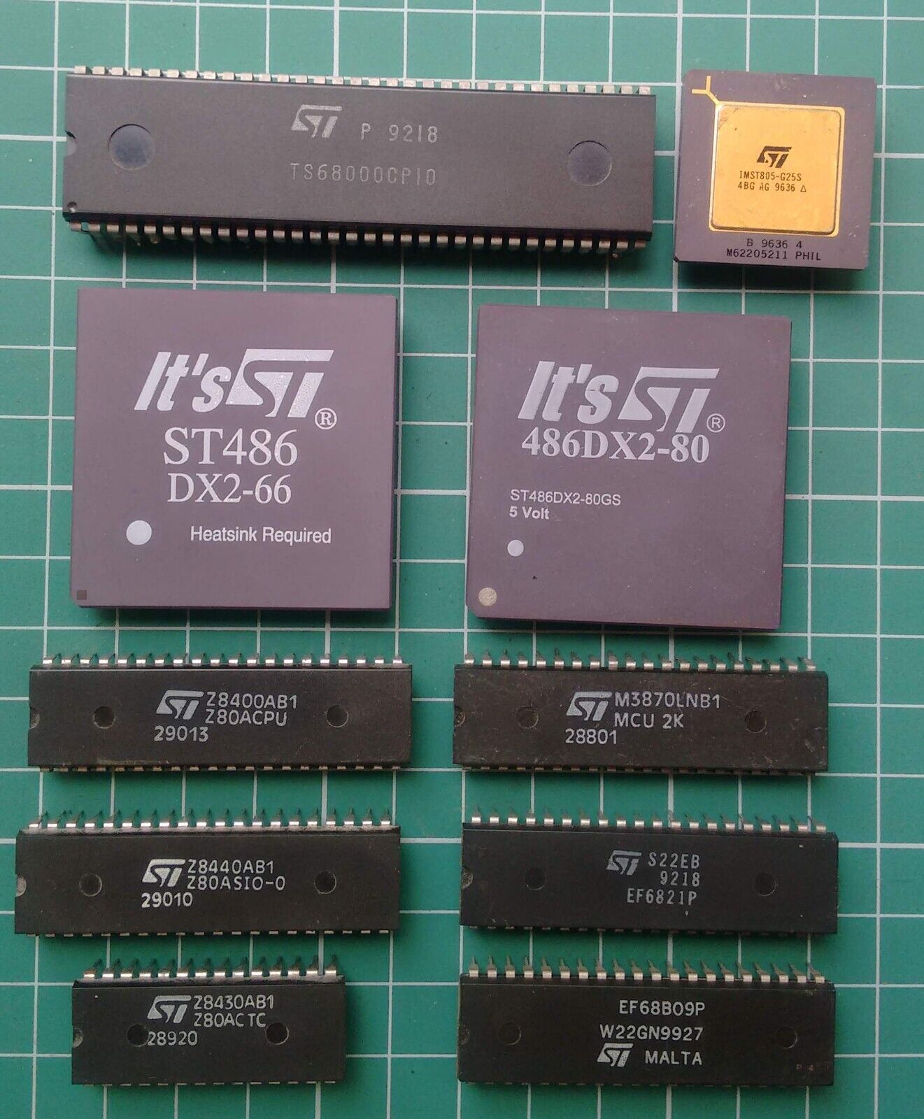 Lot 4 vintage ST CPUs