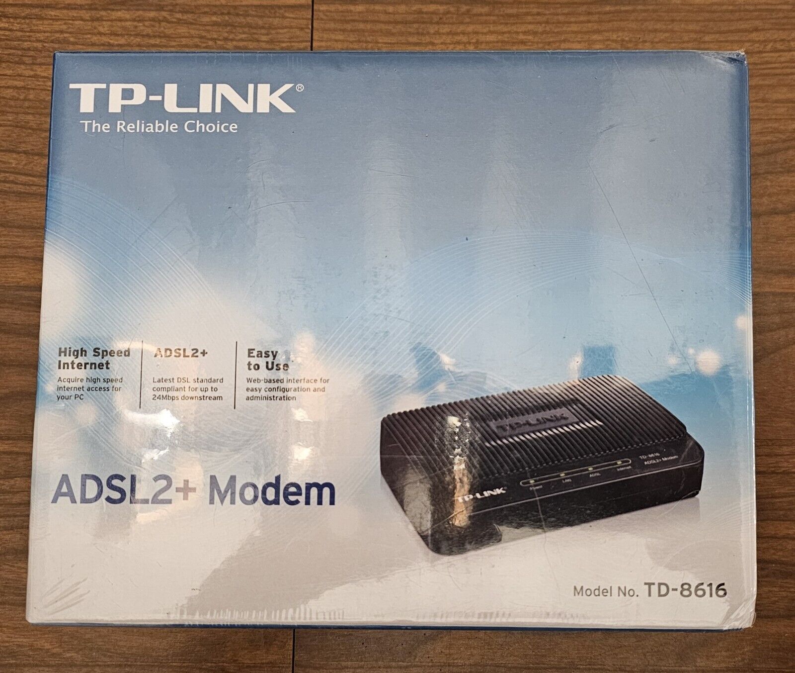 TP-Link ADSL2+ Modem Up to 24Mbps Downstream Bandwidth Model TD-8616 NEW SEALED
