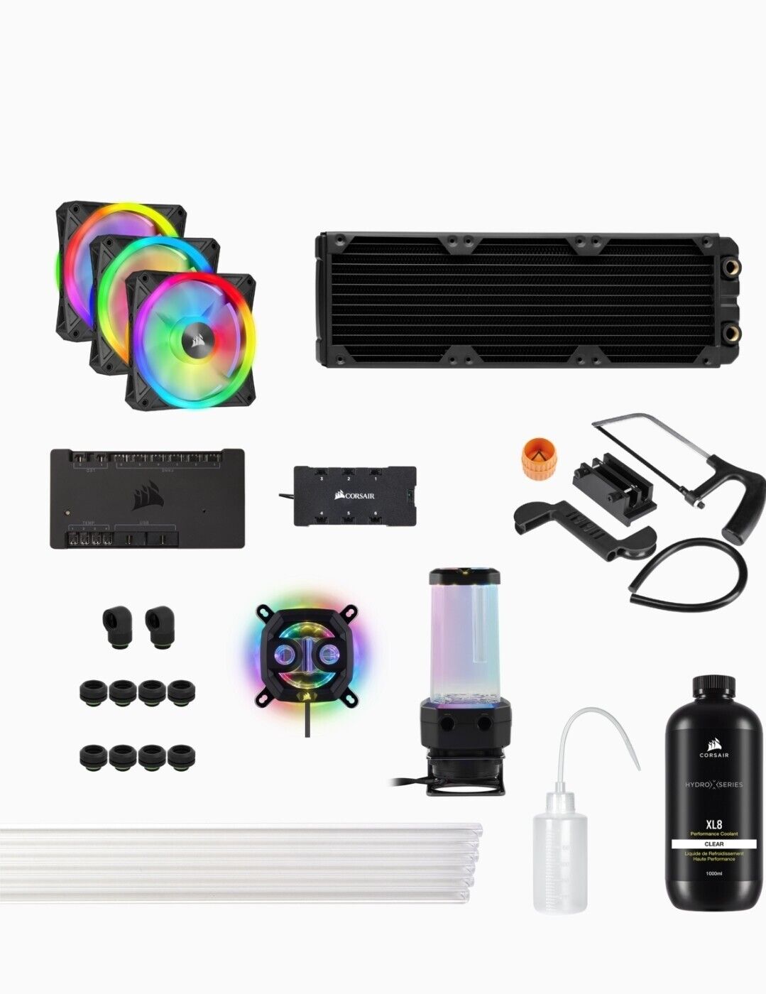 CORSAIR HYDRO X Series iCUE XH305i RGB PRO Custom Cooling Kit - Black