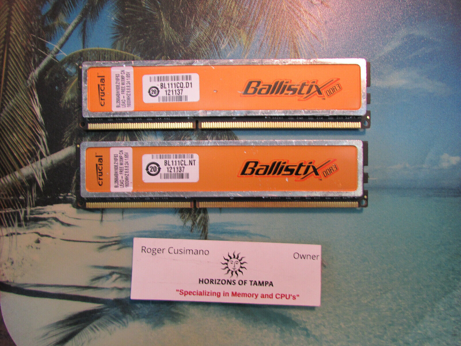 Crucial Ballistix 4GB (2x2GB) DDR3-1600 BL25664BN1608.Z16F63 Desktop Memory PAIR