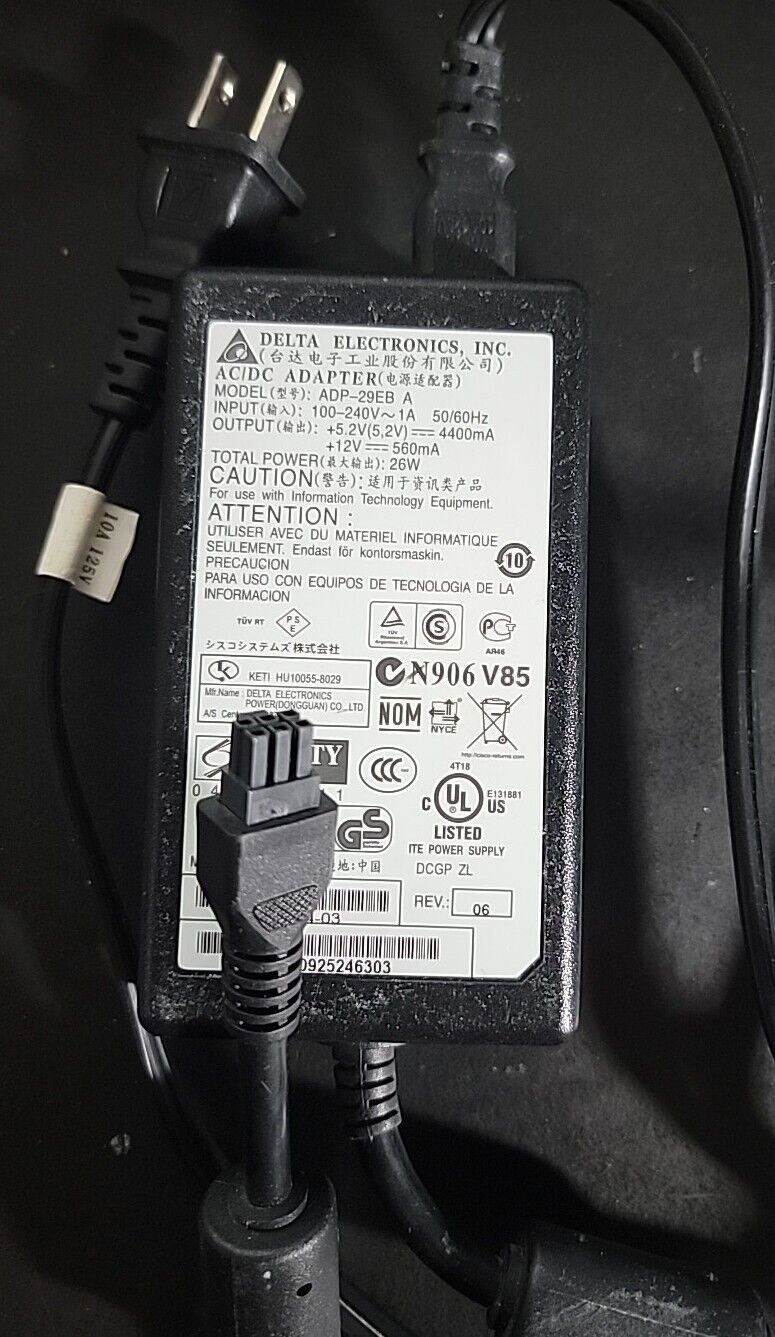 Genuine Delta Electronics Model ADP-29EB A Power Supply AC/DC Adapter NEW