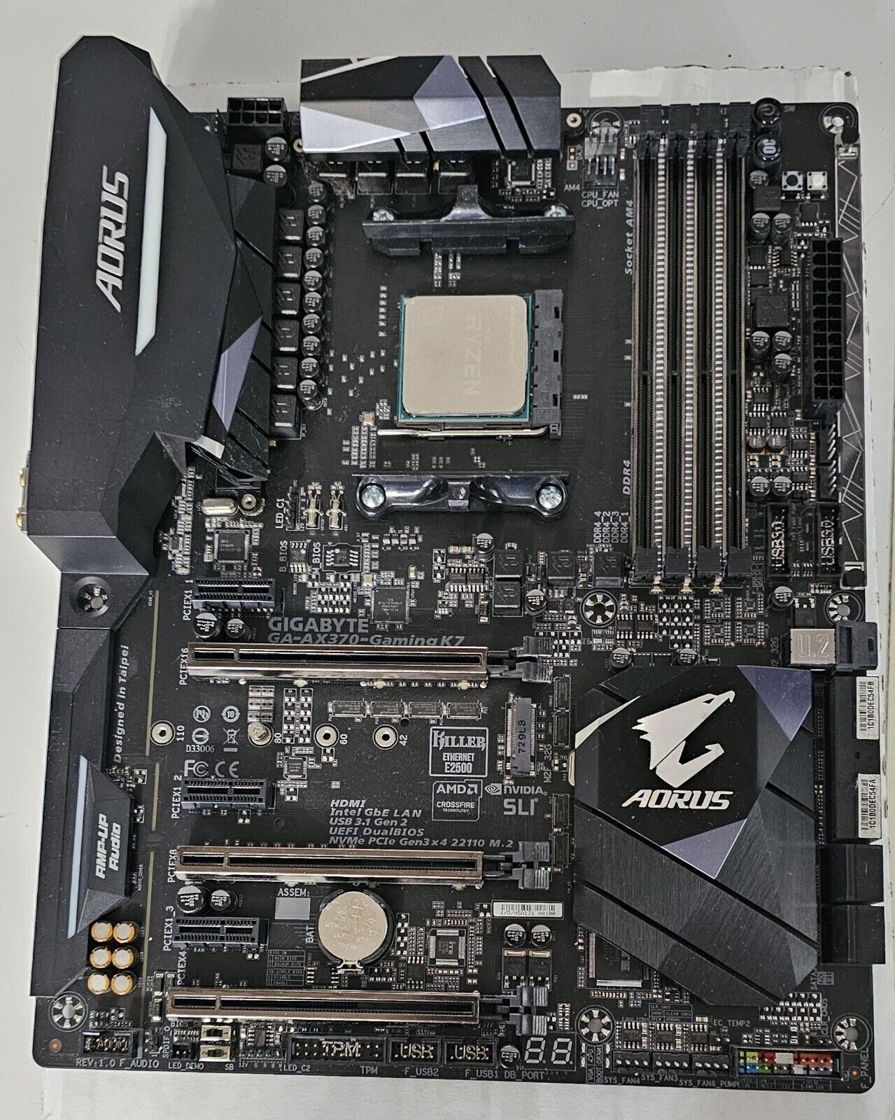 GIGABYTE GA-AX370-Gaming K5 AM4 AMD X370 ATX Motherboard Ryzen 7 1700x Bundle