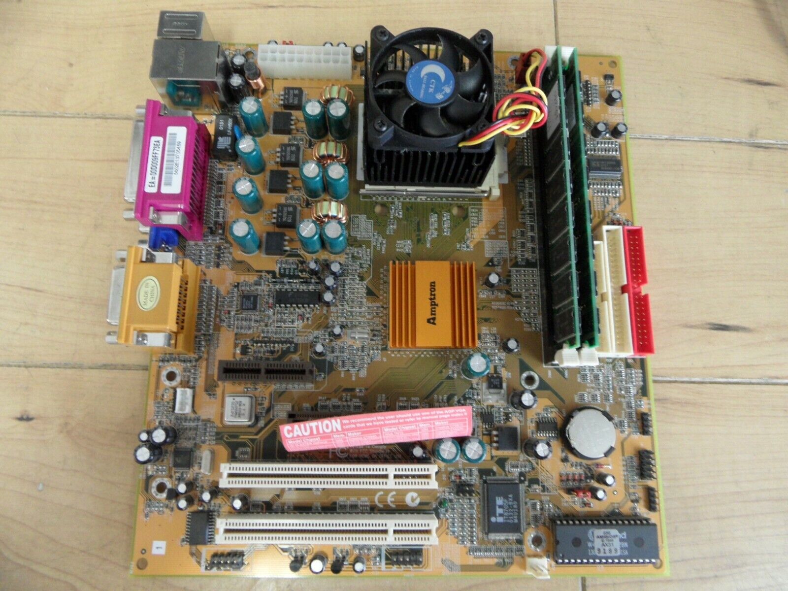 Amptron Motherboard Duron 700 384 Mb Ram - See Pictures