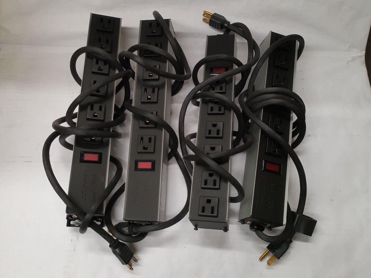 + 4X Power Distribution Heavy Duty 584T6A1 120V 15A 6 Outlets Cable Length-1.83M