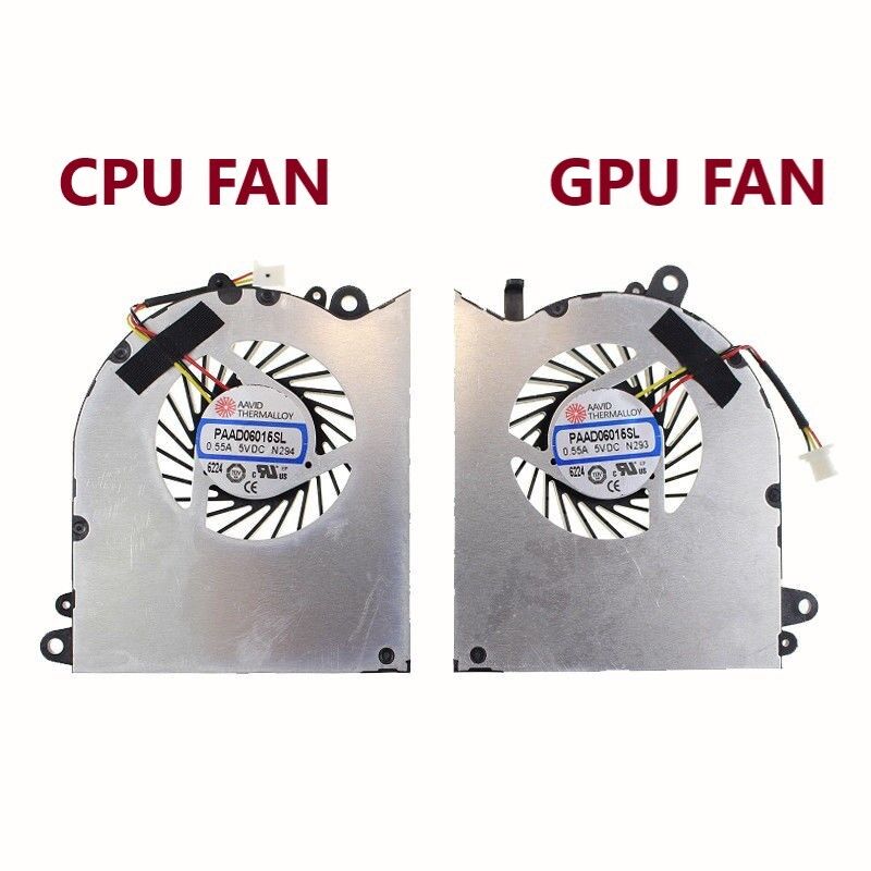 Original MSI GS60  CPU and GPU Fan AAVID THERMALLOY PAAD06015SL  3-Pin