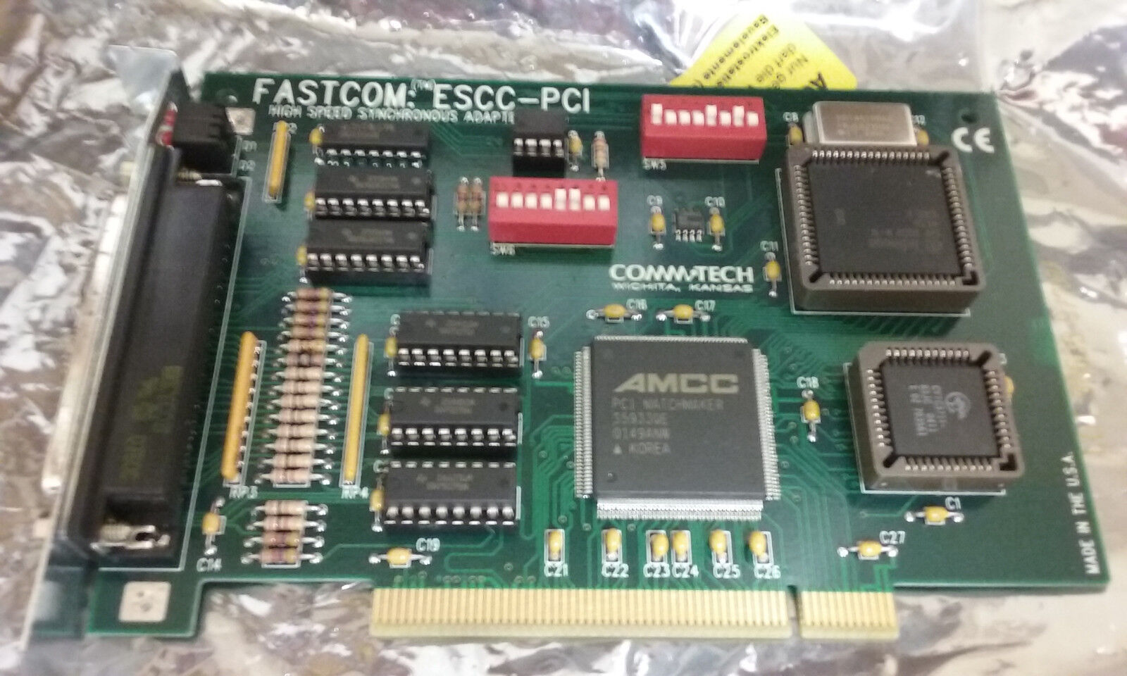 COMM TECH FASTCOM ESCC-PCI High speed Synchronous Adapter RS485 Communication 