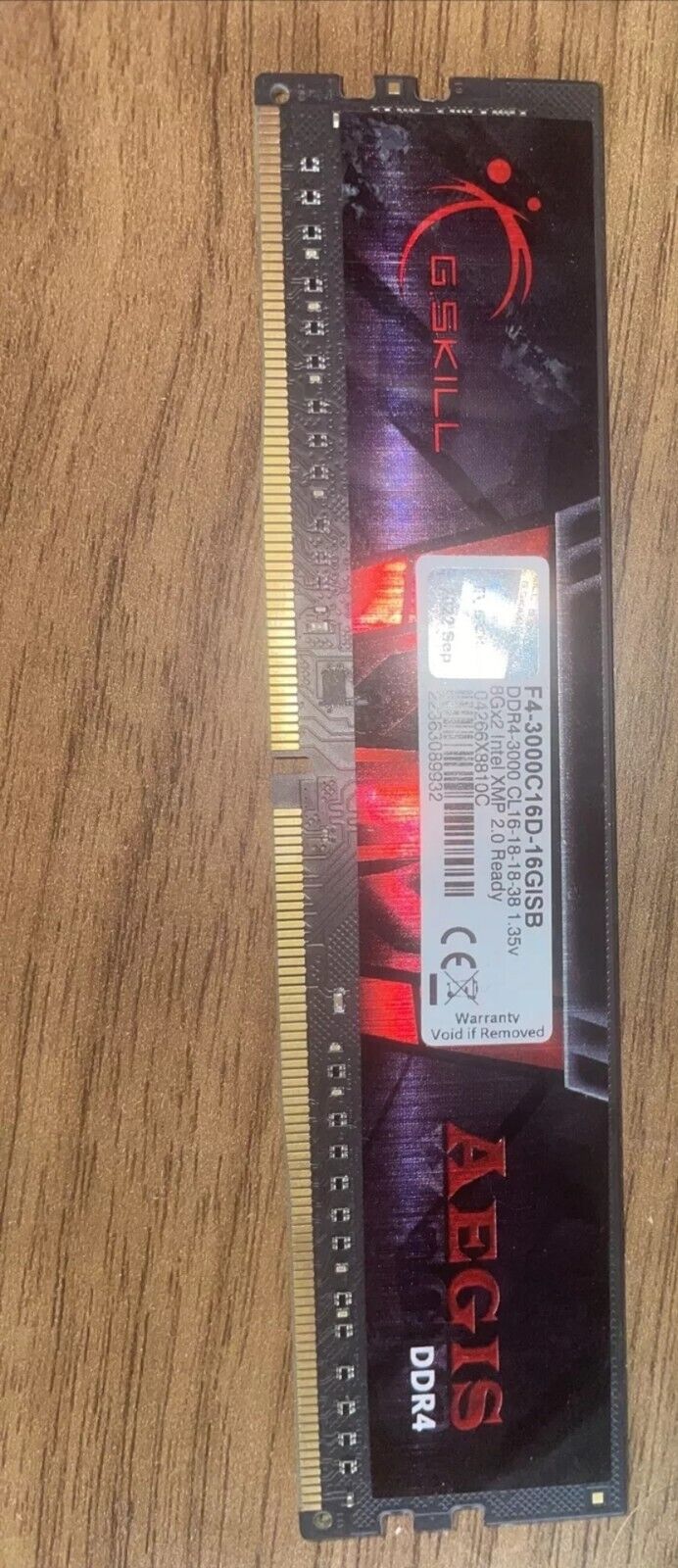 G.SKILL Aegis 16GB 288-Pin PC RAM DDR4 3000 (PC4 24000) Intel XMP 2.0