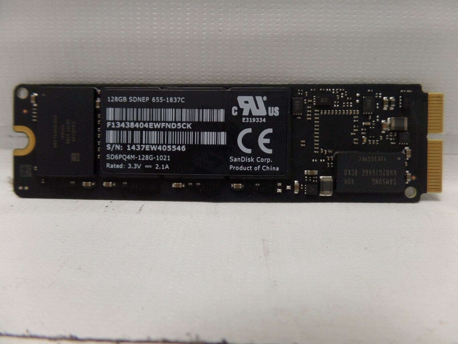 128GB SSD Pcie for Apple MacBook Air A1466 / A1465 2013 2014 2015 2017 655-1837C
