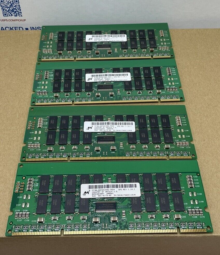 Lot of 4 Sun Microsystems Sun 501-6173-02 RAM