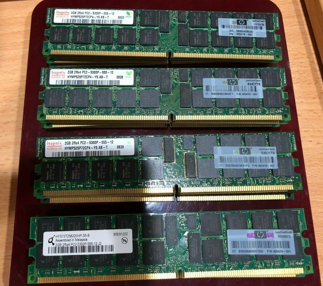 Genuine HP 405476-051 2GB PC2-5300P DDR2-667 ECC RAM (32GB Kit)