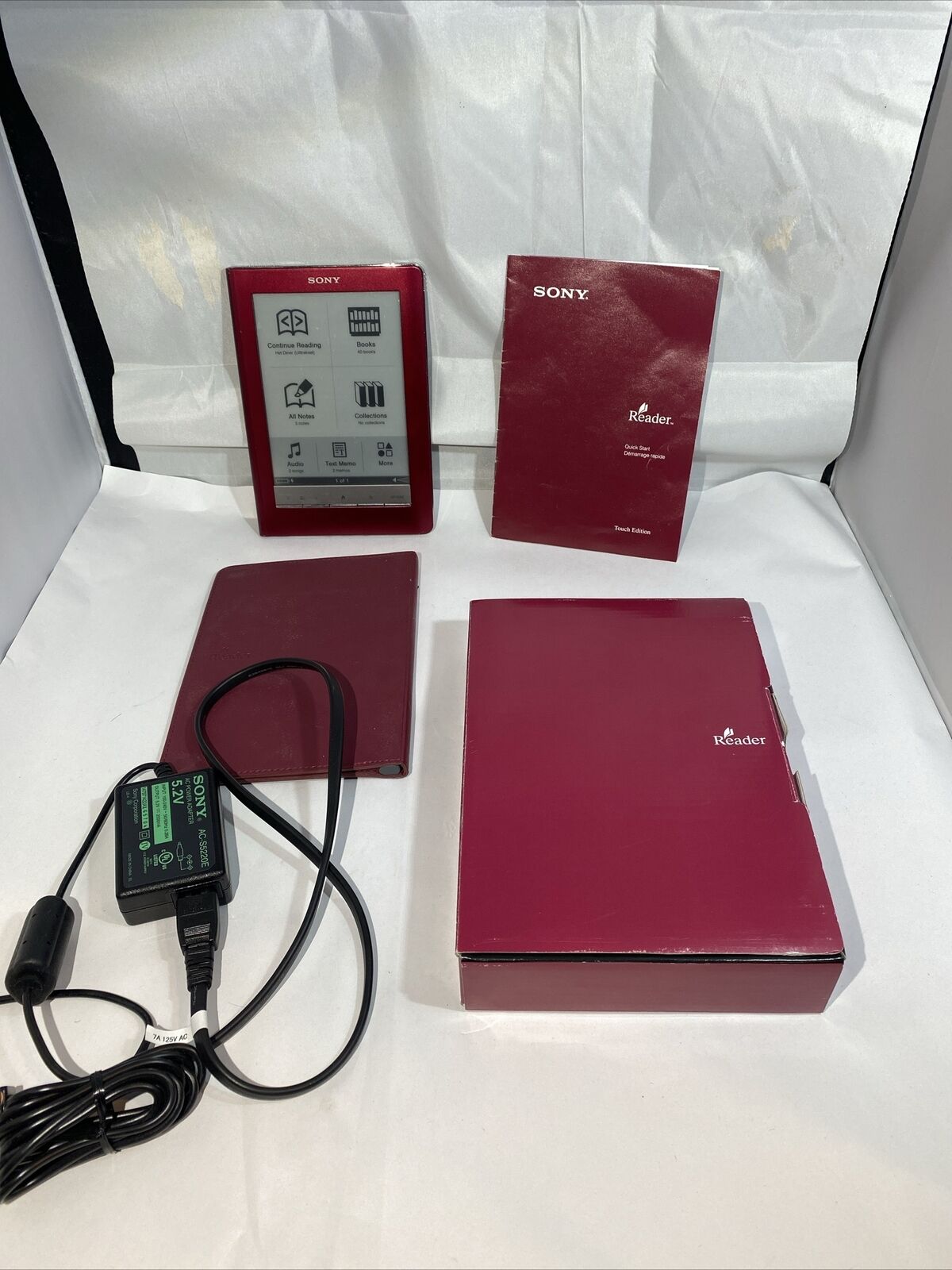 Sony Digital Book Reader PRS-600 Red - For Parts Or Repair *read Description