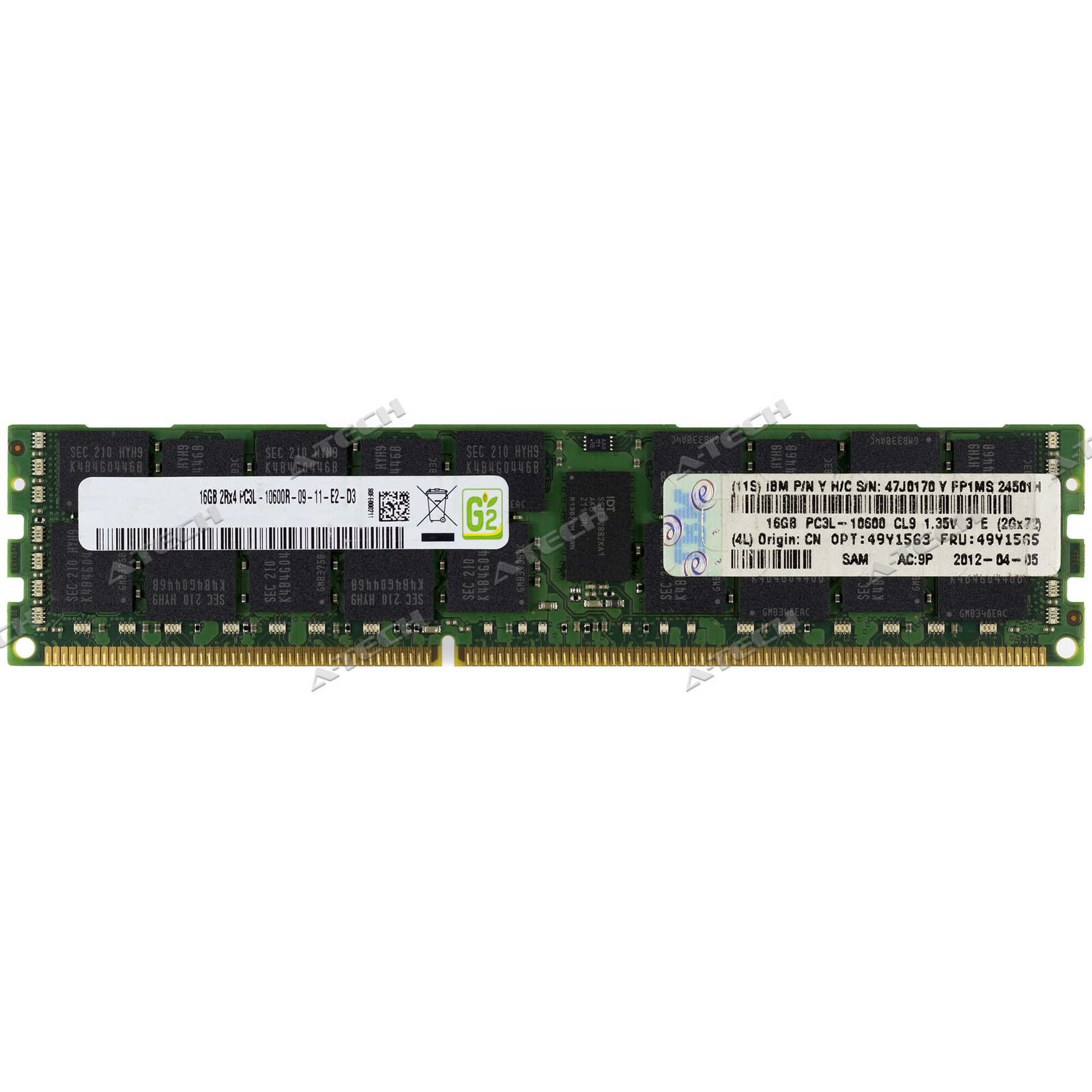 IBM-Lenovo 16GB DDR3L RDIMM 47J0170 49Y1562 49Y1563 49Y1565 Server Memory RAM