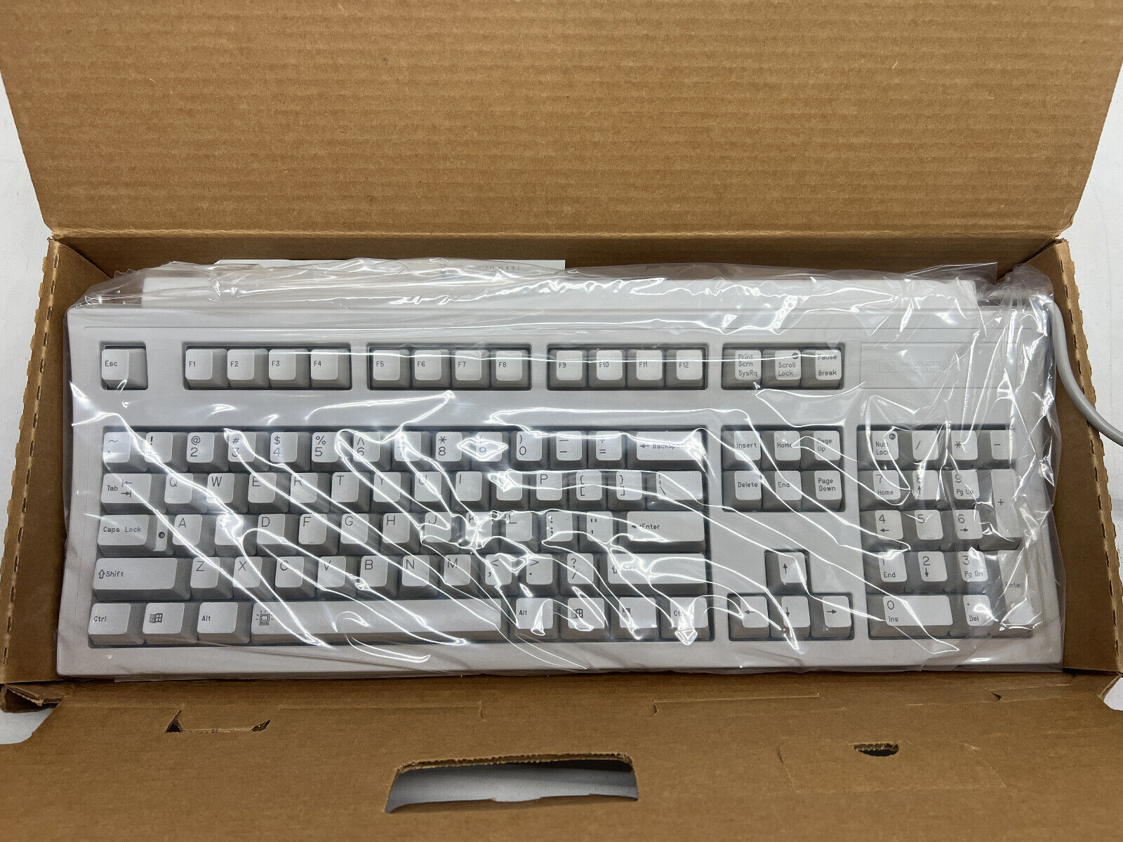 Vintage HP Wired Terminal Keyboard Clicky Beige PS2 C3758-60201 MX3718 NEW