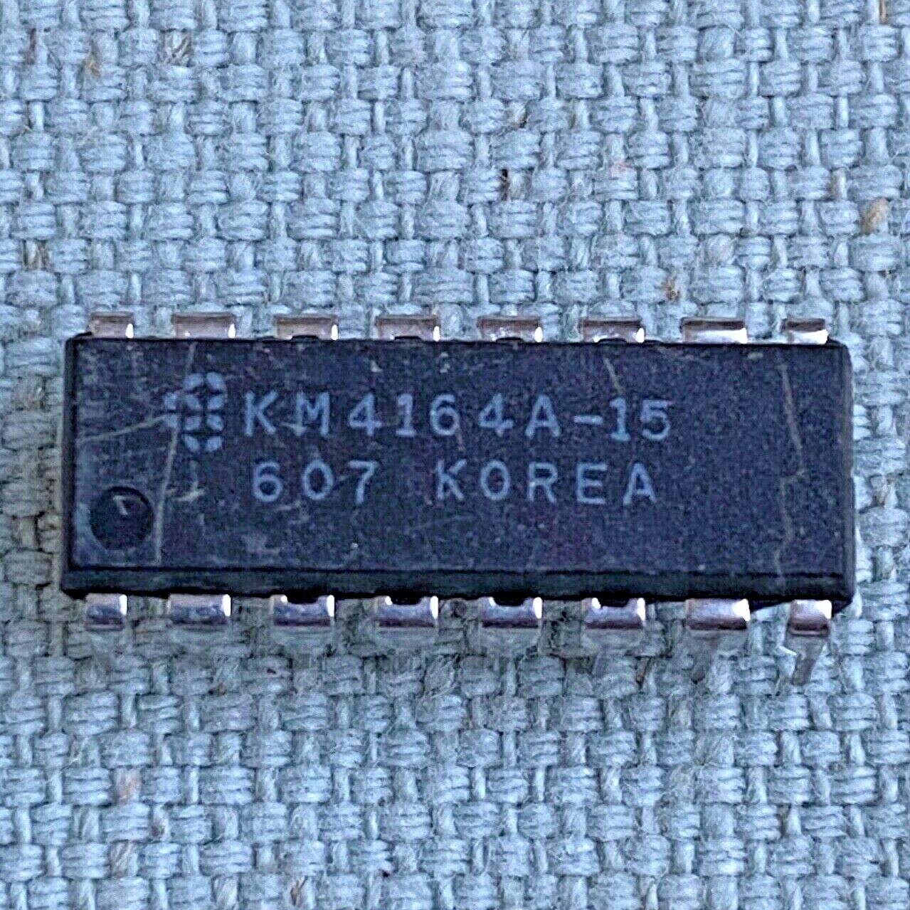 Samsung KM4164A-15 DRAM 16 Pin DIP 4164N Lot of 4 Vintage Computer Parts IC Chip