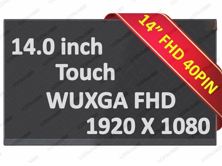 New LCD Screen for LG LP140WFB(SP)(F1) (F2) (F4) 40pin Touch for Dell Latitude