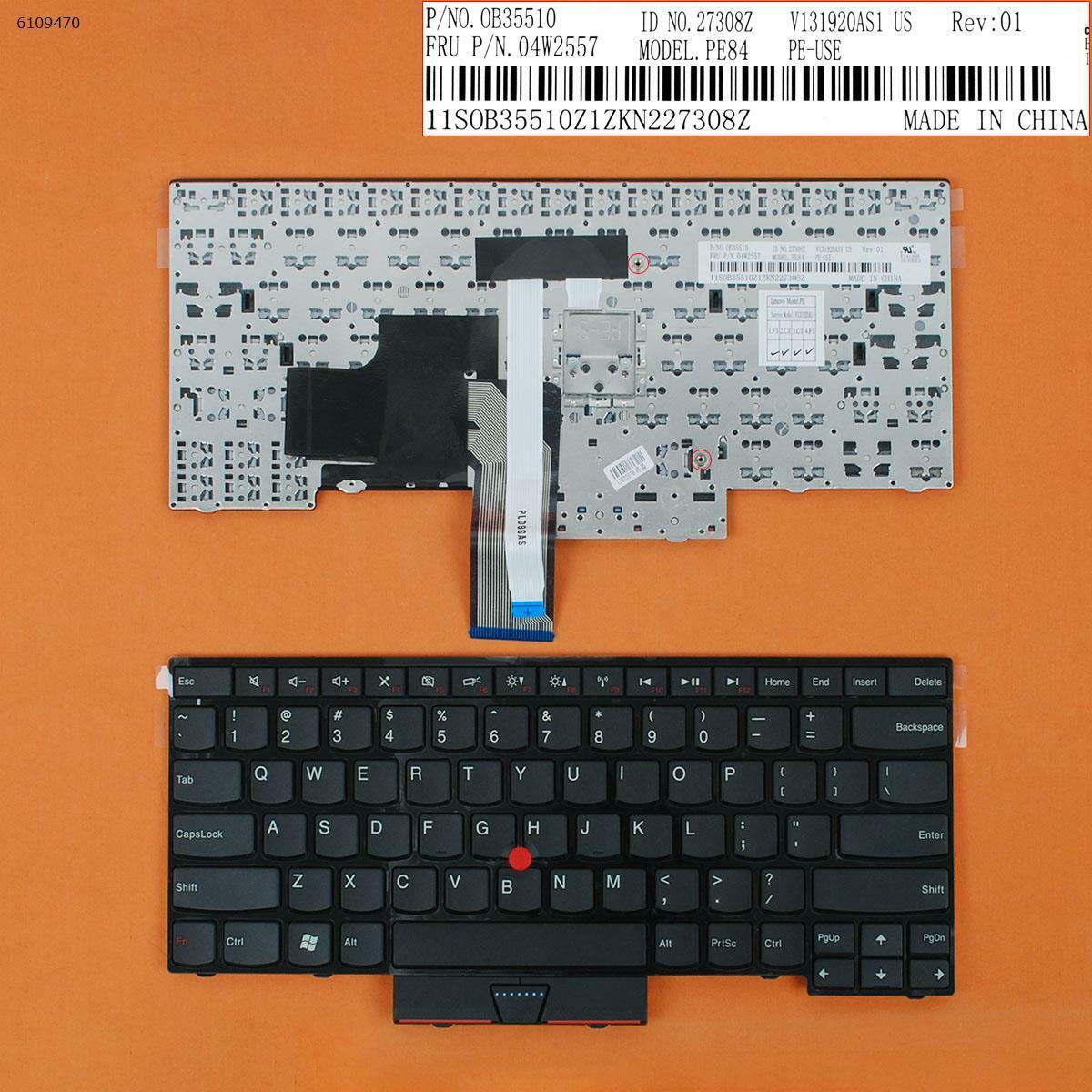 0New Keyboard for Thinkpad S430  BLACK FRAME With Point OB35510 US