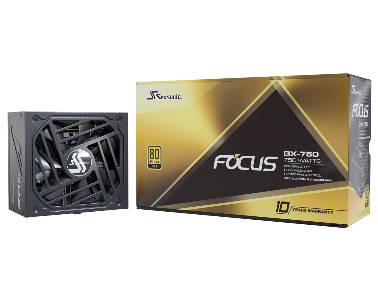 Seasonic 750W FOCUS V3 GX-750, 80+ Gold, ATX 3.0 & PCIe 5.0, Full-Modular PSU
