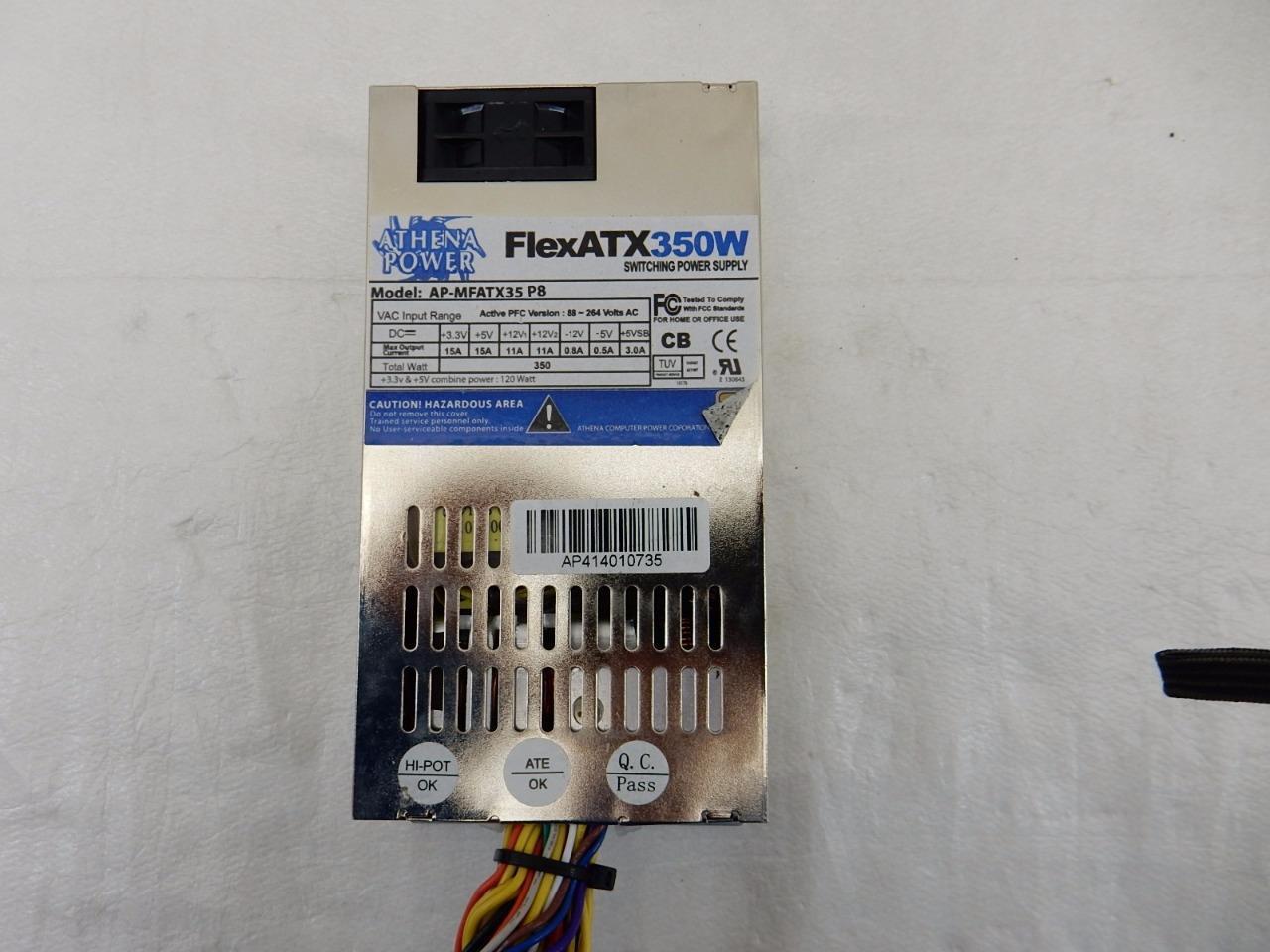 Athena Power 1U AP-MFATX35P8 FlexATX ITX Mini-ITX 350 Watt Slim Power Supply