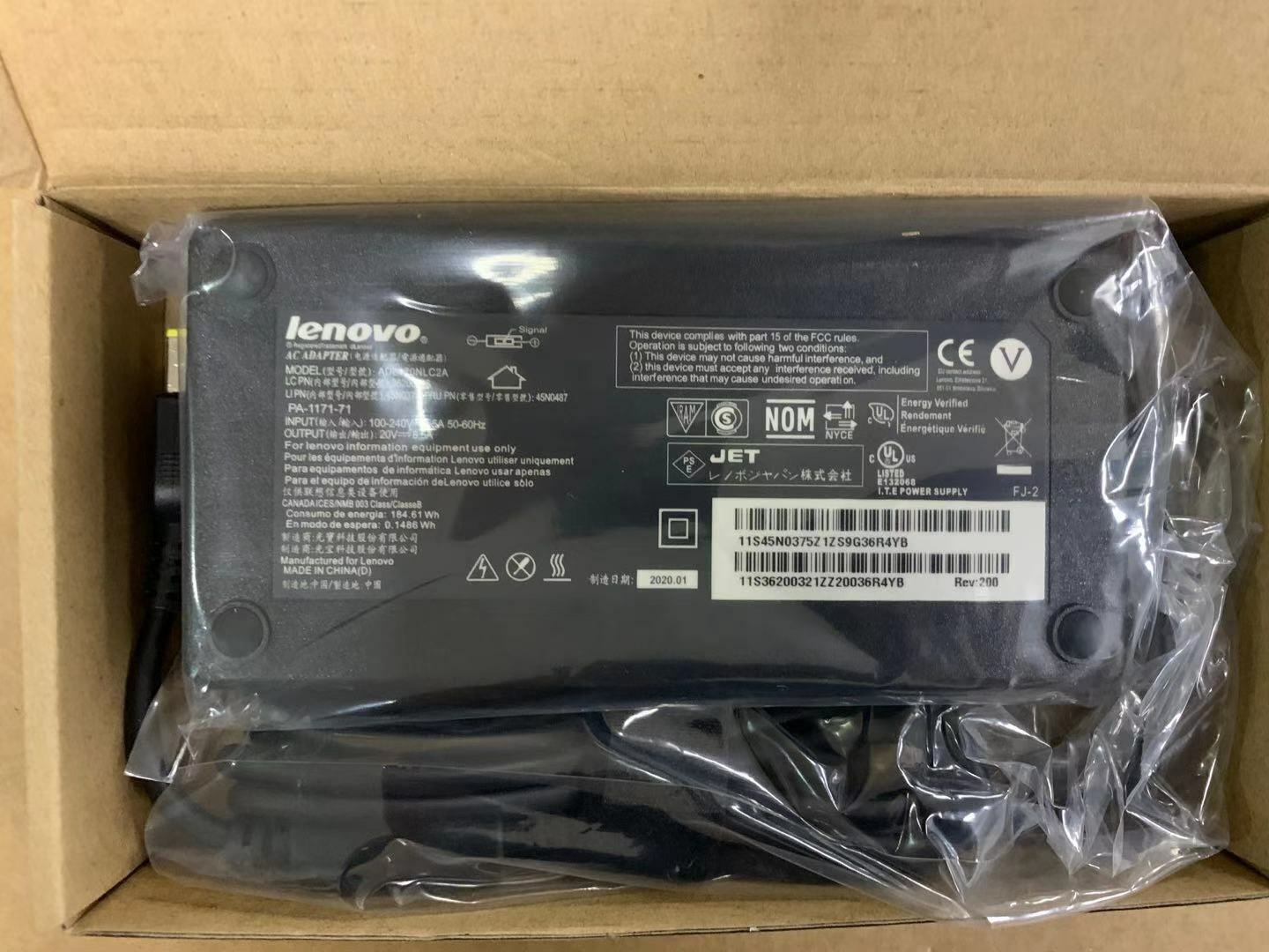 Original AC adapter Charger Lenovo ThinkPad W541 W540 8.5A 20V 170W Power Supply