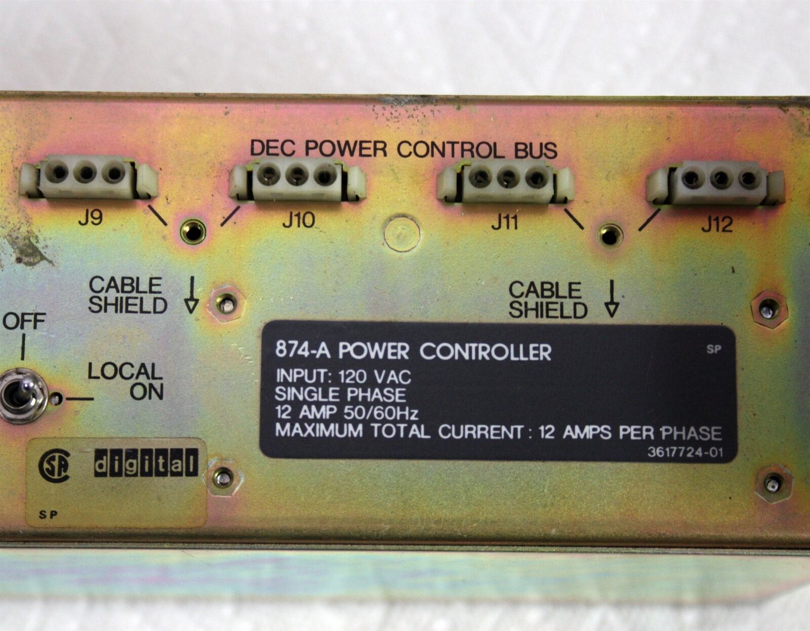 Vintage Digital DEC 874-A Power Controller for H9642 Cabinet BA23 RL02 pdp11 VAX