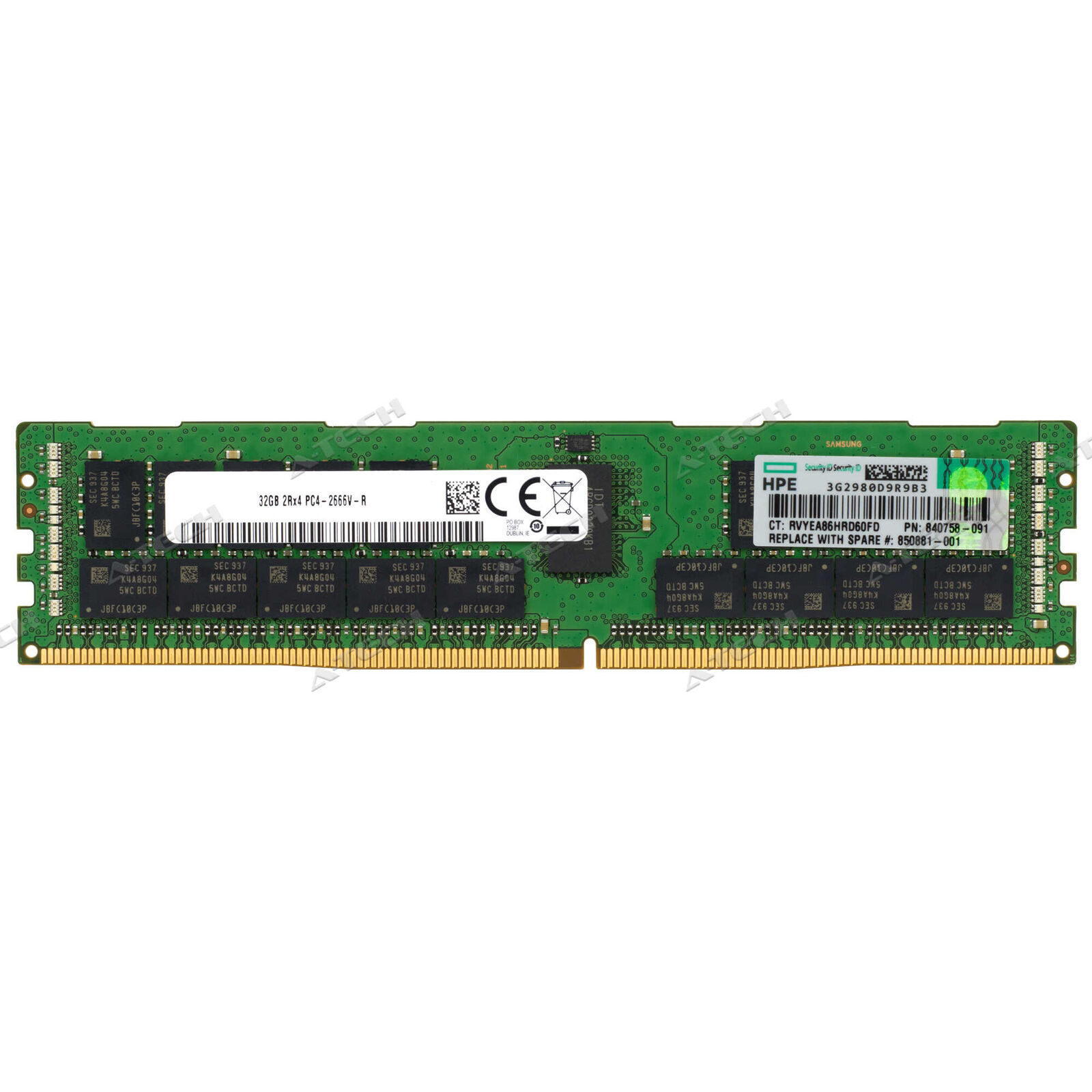 HP 32GB DDR4-2666 RDIMM 815100-B21 850881-001 840758-091 HPE Server Memory RAM