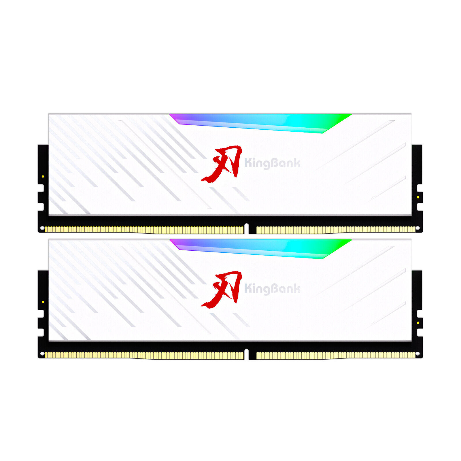 KINGBANK SharpBlade DDR5 64GB(32GX2) 6400MHz RAM RGB UDIMM Gaming Desktop Memory